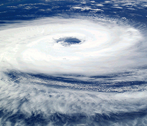 Florida Hurricane as seen from space.