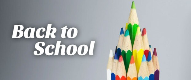 Twelve colored pencils with the words Back to School.